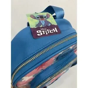 Bioworld Disney Lilo and Stitch Coral & Blue Mini Backpack - NEW WITH TAGS Bioworld Disney Lilo and Stitch Faces Coral & Blue Mini  main image 2